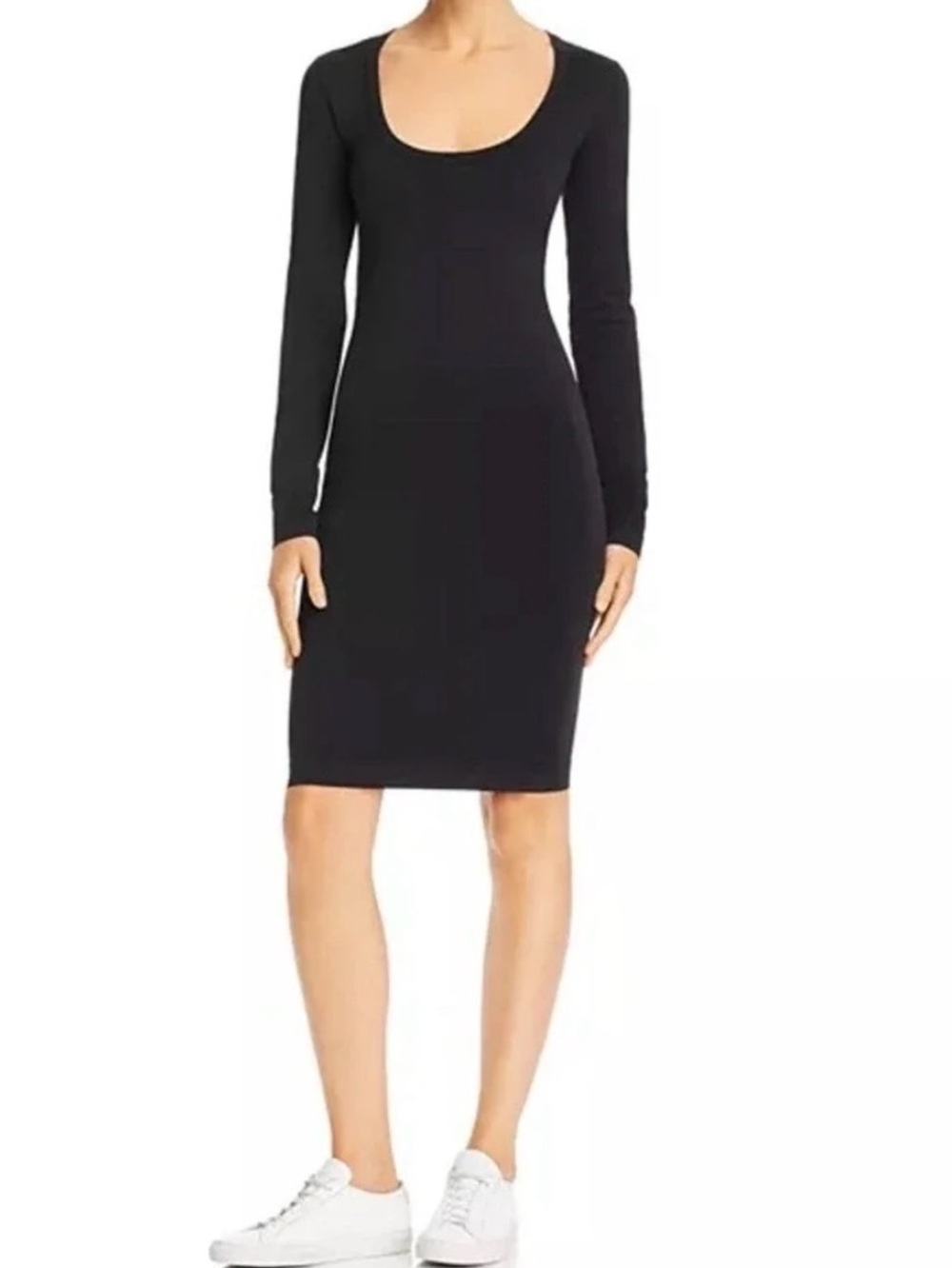 Helmut Lang M/L Designer Long Sleeve Scoop Neck Body Con Minimalist Clean Girl